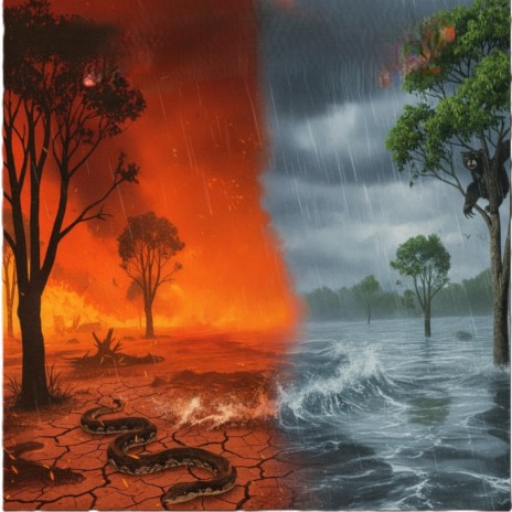 Fire & Flood (Sunburnt Country) cover art