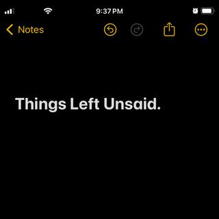 Things Left Unsaid