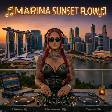 Marina sunset flow cover art