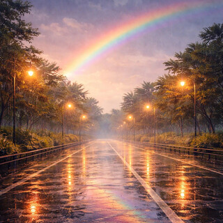 A Rainbow Over Empty Roads cover art