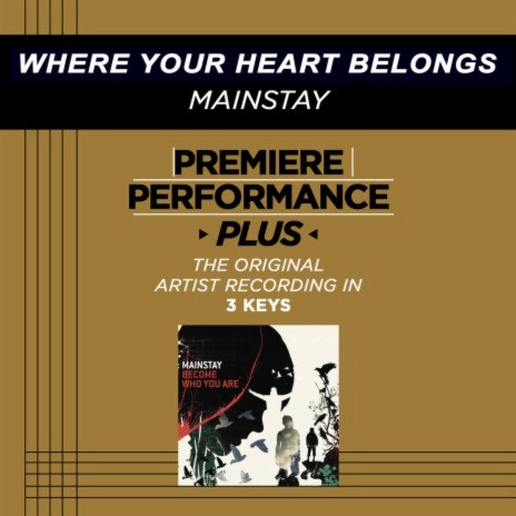 Where Your Heart Belongs (Performance Track In Key Of Db Without Background Vocals; Low Key) cover art