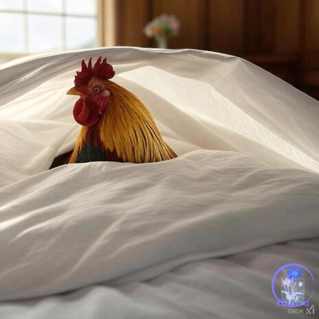 Rooster Under Bed Sheets cover art