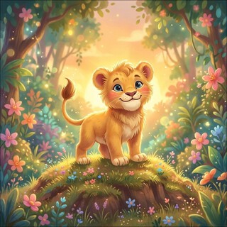 اسد صغير في الغابه cover art