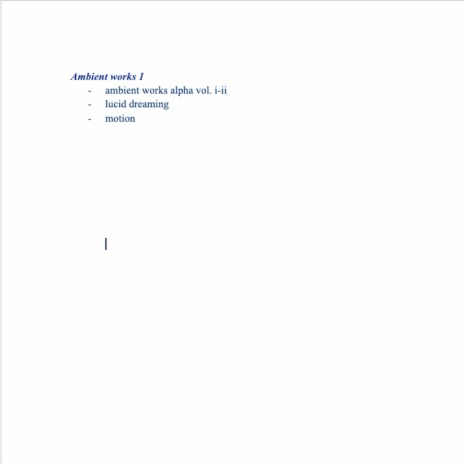 ambient works alpha vol. i-ii cover art