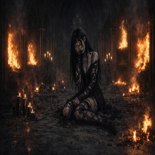 Burning from the bottom of the black cover art