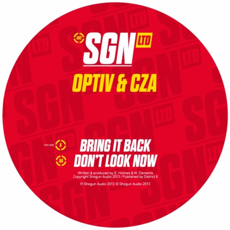 Don't Look Now ft. CZA cover art