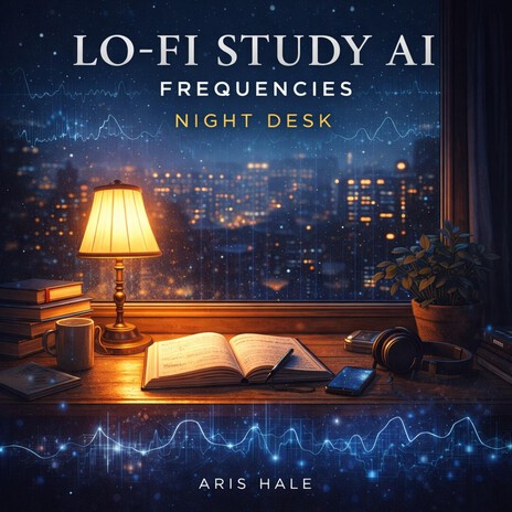 Lo-Fi Study AI Frequencies – Night Desk cover art