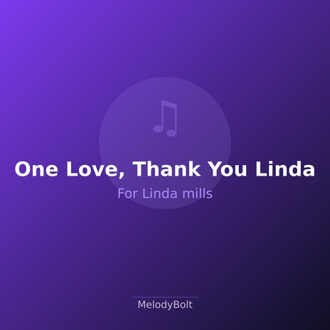 One Love, Thank You Linda cover art
