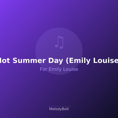 Hot Summer Day (Emily Louise) cover art