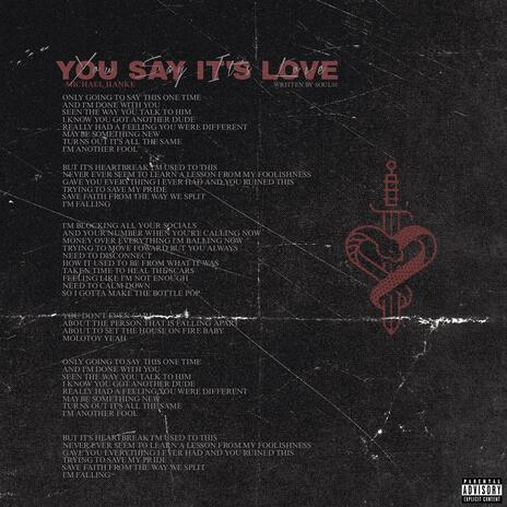 You Say It's Love cover art