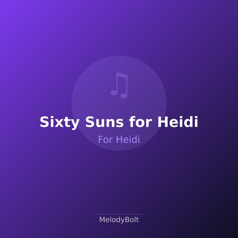 Sixty Suns for Heidi cover art