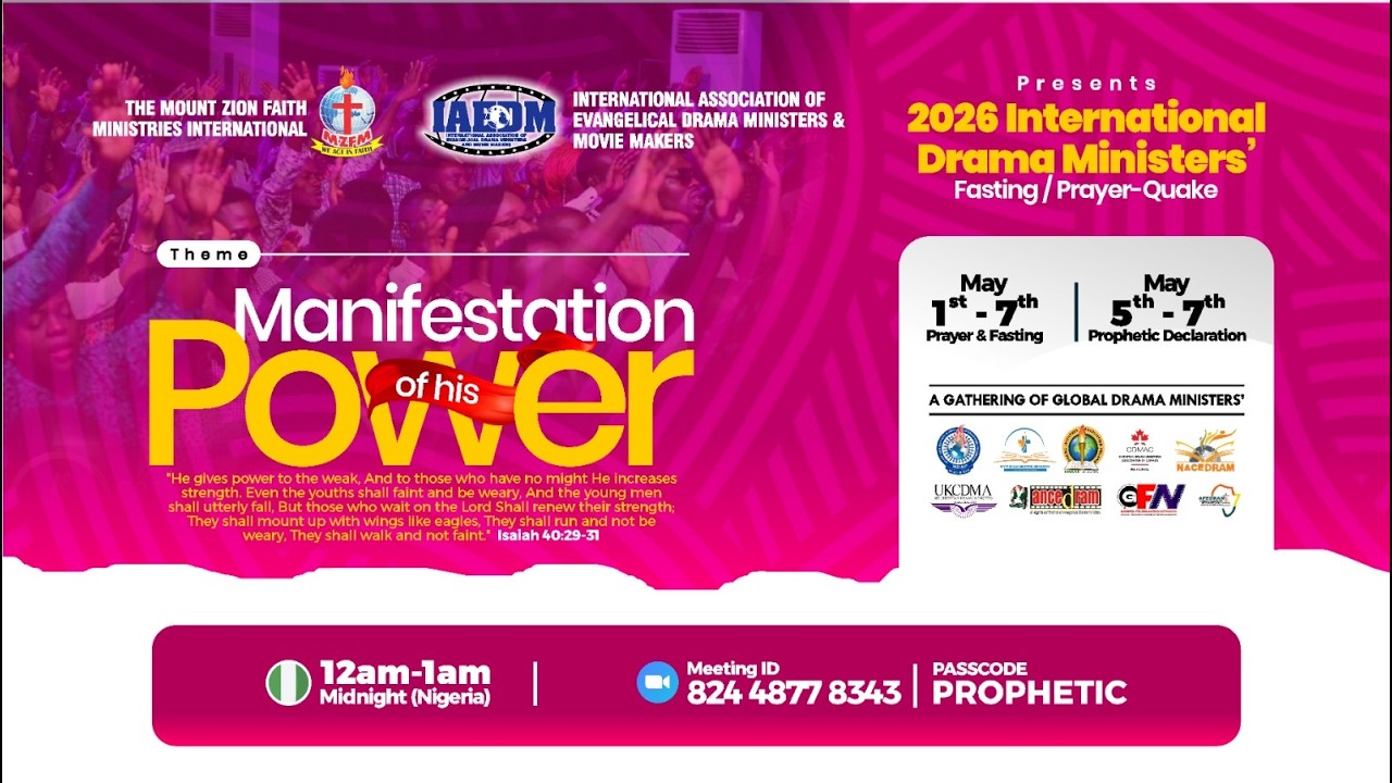 International Drama Ministers PrayerQuake | Manifestation of His Power | May 5, 2026 cover art