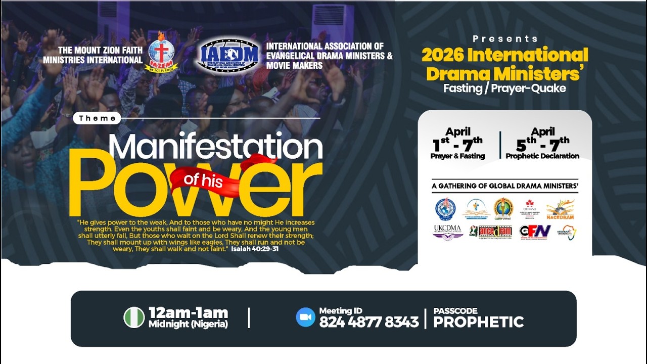 2026 International Drama Ministers Prayer Quake || Manifestation of His Power || 07-04-2026 cover art
