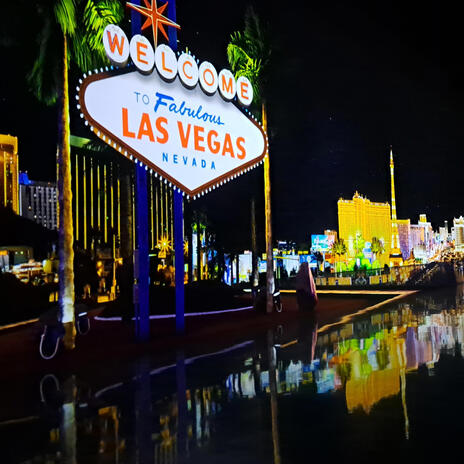 Vegas strip night cover art