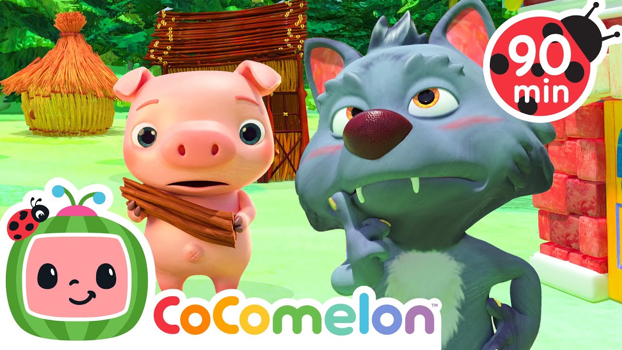 Three Little Pigs Build A House! 🐷🏠🐺| CoComelon | Sing Along | Learn about Animals cover art