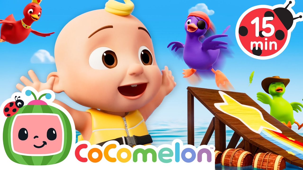 JJ's Five Little Ducks! | CoComelon | Sing Along | Learn about Animals cover art