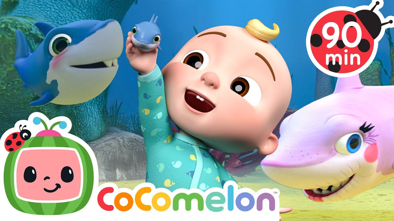 JJ's Baby Shark Dance Time! ๐ฆ | CoComelon | Sing Along | Learn about Animals cover art