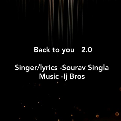 Back to you 2.0 cover art