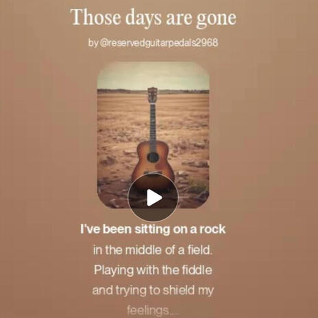 Those day's are gone cover art