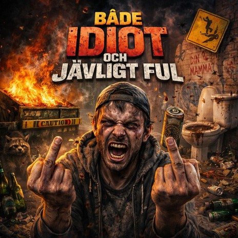 Både idiot och jävligt ful cover art