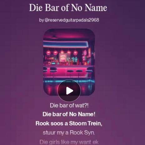 Die Bar of No Name cover art