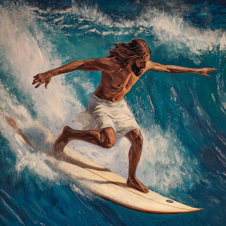Jesus H Christ On A Surfboard cover art
