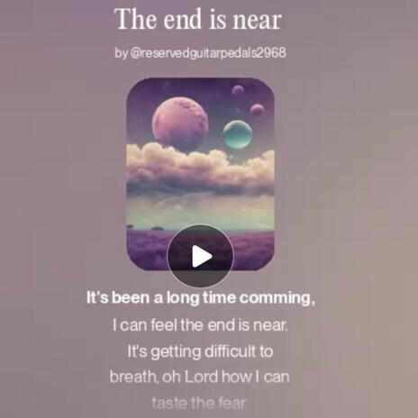 The end is near cover art
