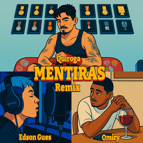 MENTIRAS (Remix) ft. Edson Gues & Omiry dr cover art