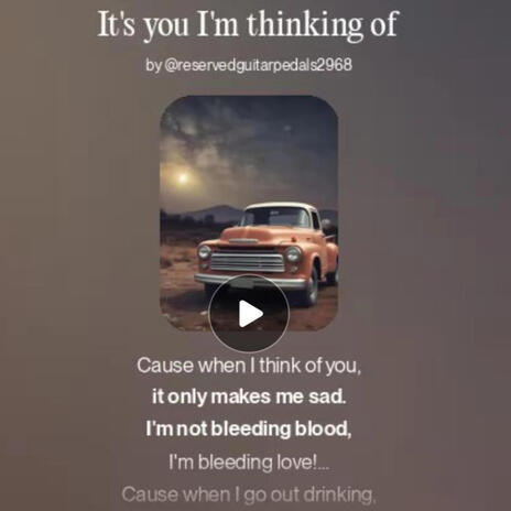 It's you i'm thinking of cover art