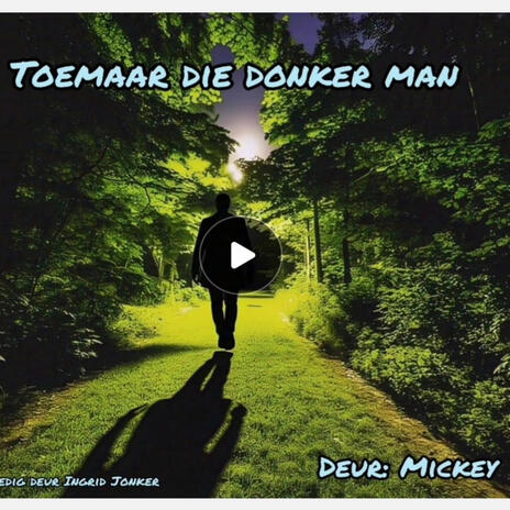 Toemaar die donker man cover art