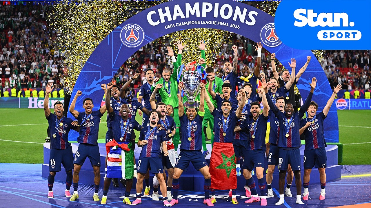 PSG TROPHY LIFT 🔥 Paris Saint-Germain lift the Champions League trophy again! 🏆