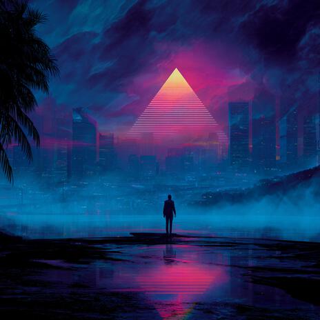 Futuristic Retrowave cover art