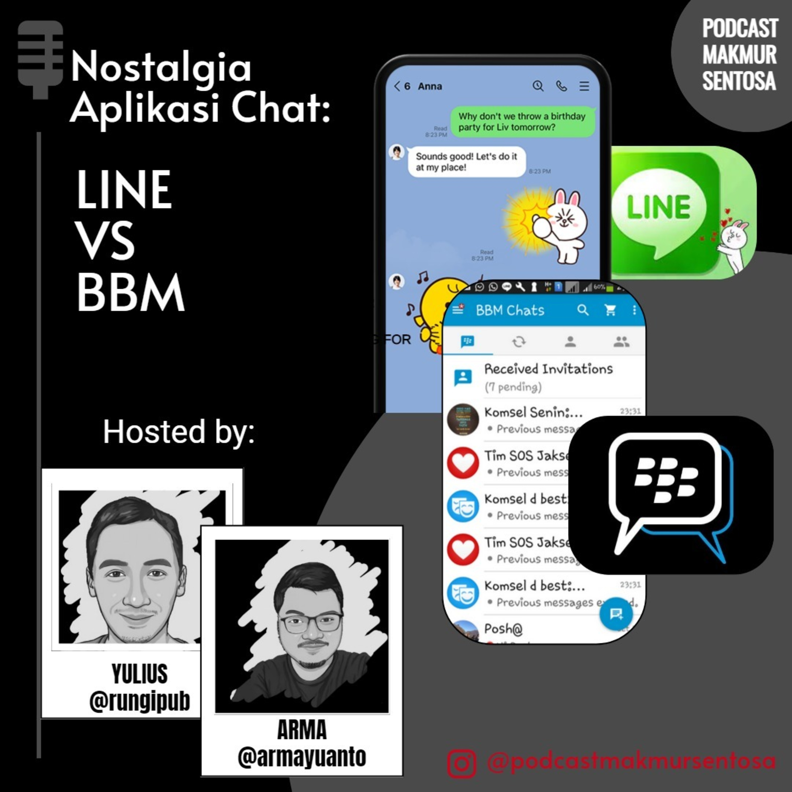 NOSTALGIA APLIKASI CHAT: LINE VS BBM cover art