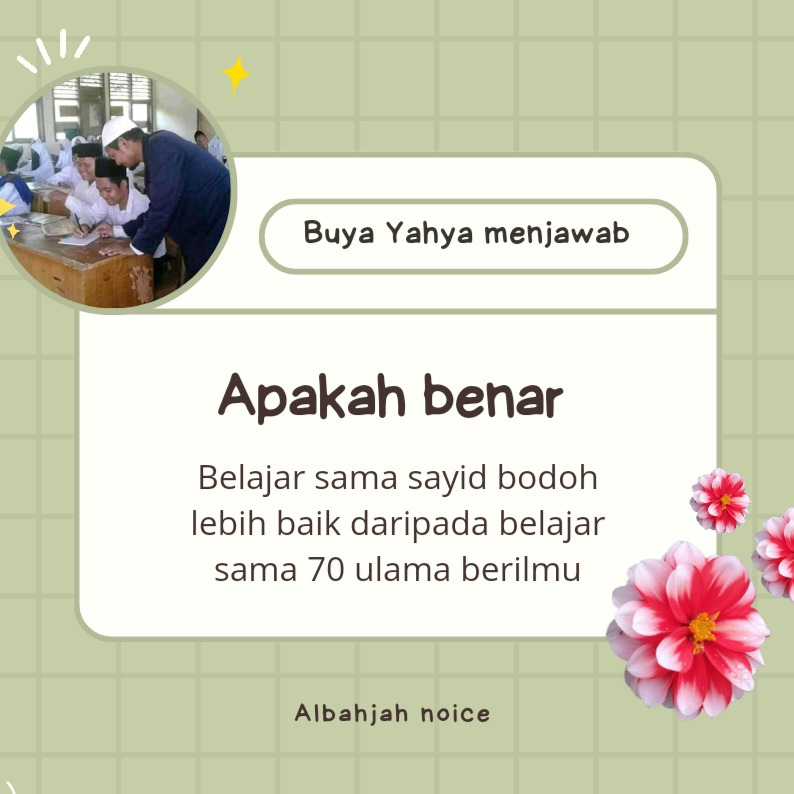 Apakah belajar sama sayid boleh lebih baik daripada belajar sama 70 ulama berilmu??? cover art