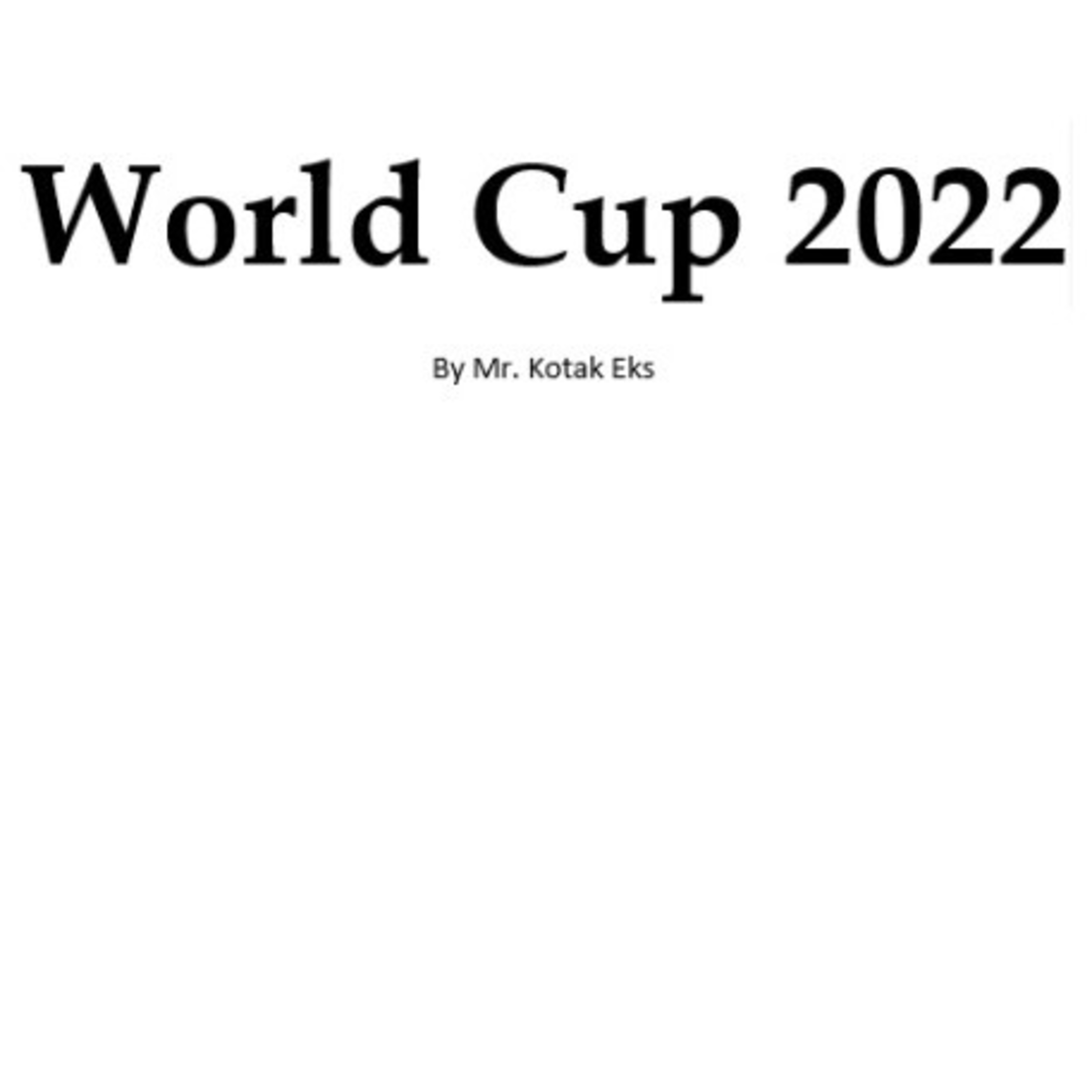 Episode 4 Mr. Kotak Eks - Piala Dunia 2022 Qatar cover art