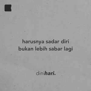 harusnya sadar diri, bukan lebih sabar lagi cover art