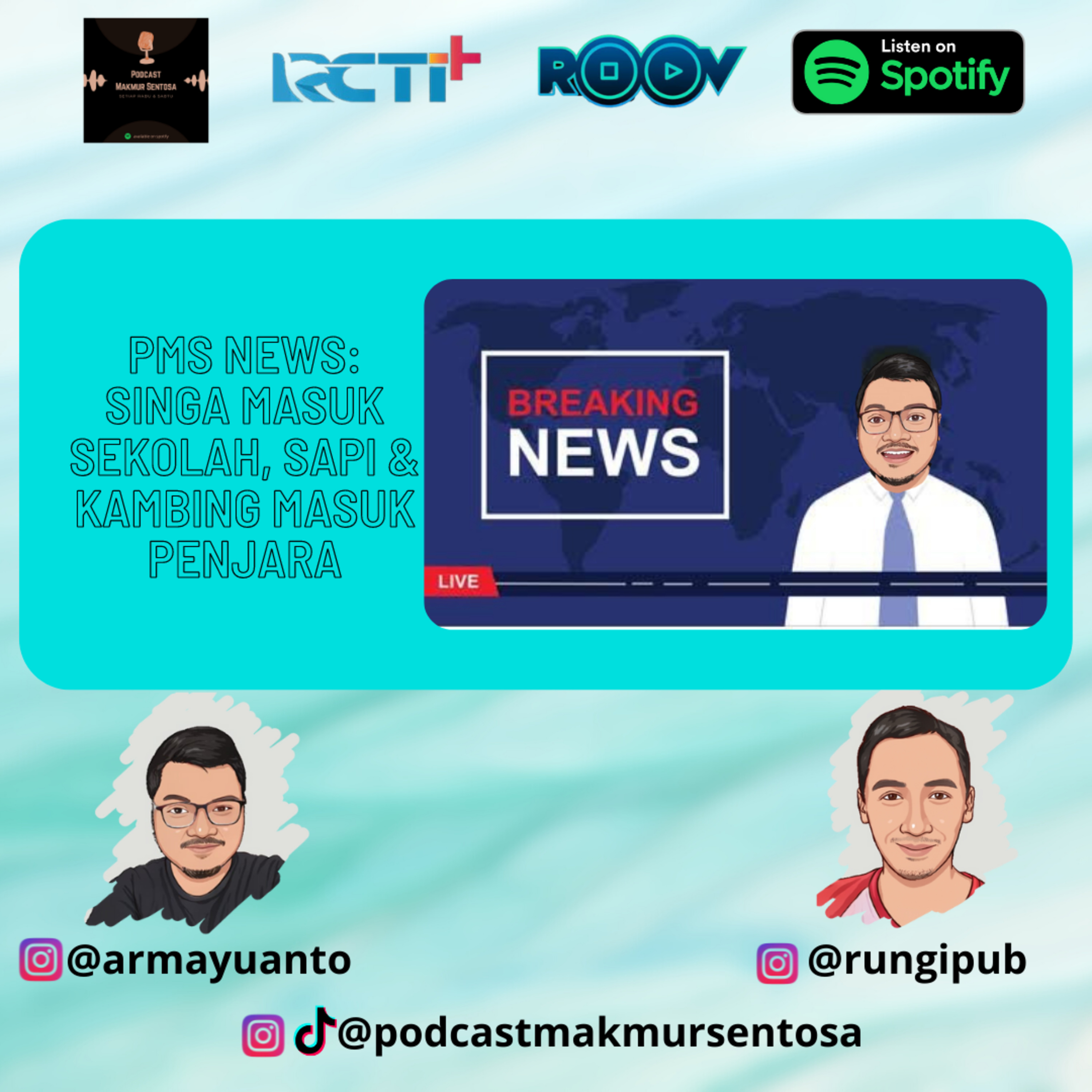PMS NEWS : SINGA MASUK SEKOLAH, SAPI DAN KAMBING MASUK PENJARA cover art