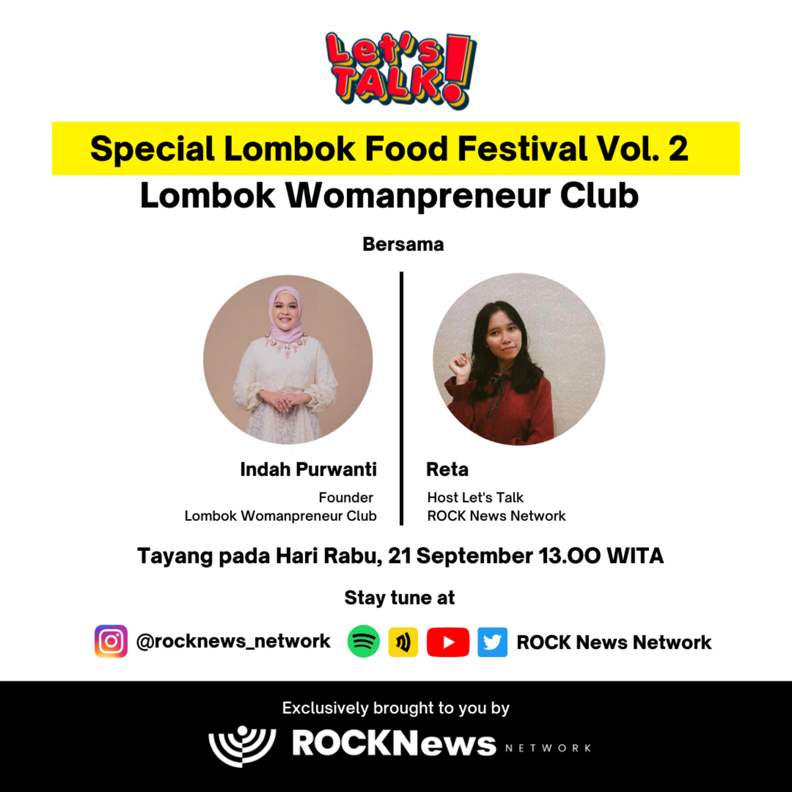 Let's Talk Bersama Indah Purwanti - Lombok Food Festival Vol. 2 cover art