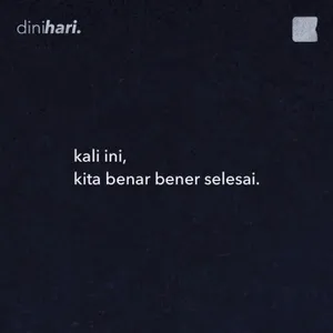 kali ini, kita benar benar selesai cover art