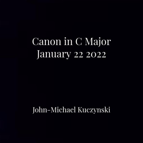 Canon in C Major January 22 2022 cover art