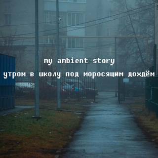 Утром в школу под моросящим дождём