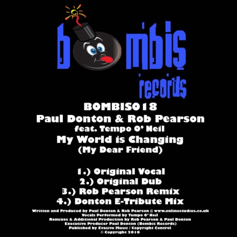 My World Is Changing (My Dear Friend) (Original Dub) ft. Rob Pearson & Tempo O' Neil cover art