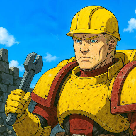 Dorn The Builder (inspired by 'Bob The Builder' x Warhammer 40K) cover art