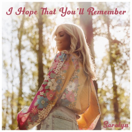 I Hope That You'll Remember cover art