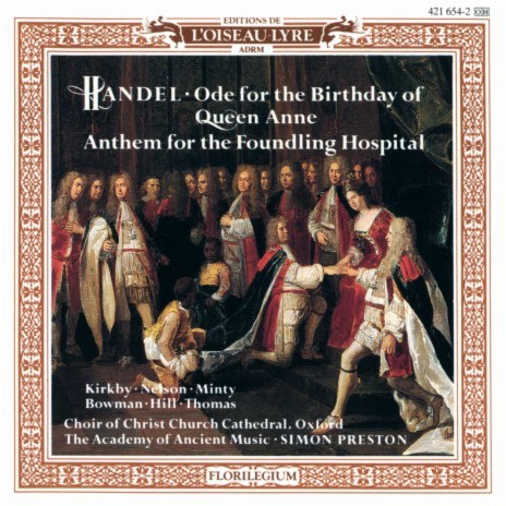 Handel: Ode for the Birthday of Queen Anne, HWV 74: Let Envy then conceal her head ft. Christ Church Cathedral Choir, Oxford, Academy of Ancient Music & Simon Preston cover art