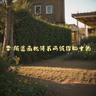 李肱所遗画松诗书两纸得四十韵