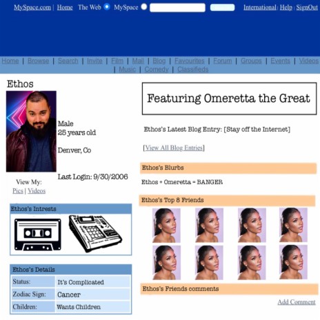 MySpace ft. Omeretta the Great cover art