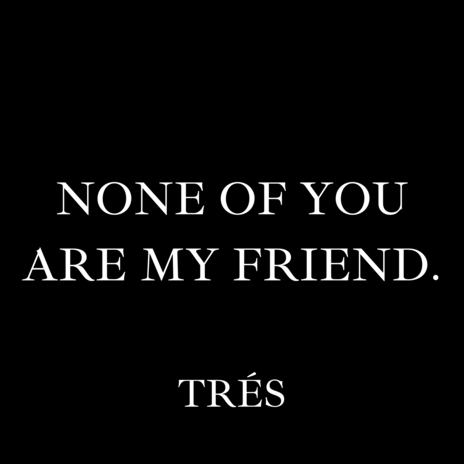 None Of You Are My Friend. cover art