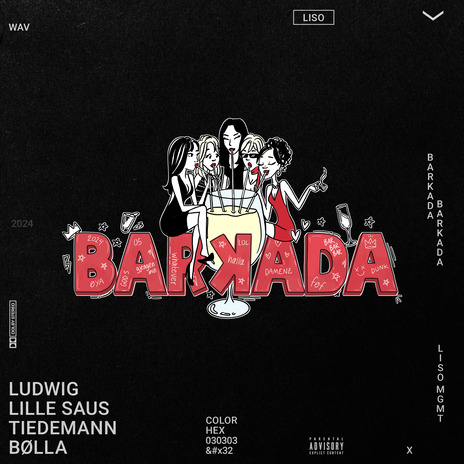 Barkada 2024 ft. Lille Saus, Tiedemann & Bølla cover art