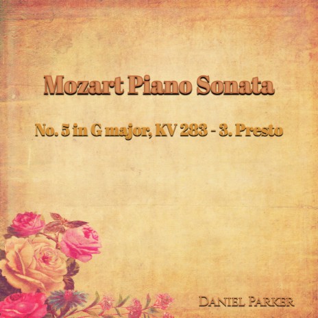 Mozart Piano Sonata No. 5 In G Major, Kv 283 - 3. Presto cover art